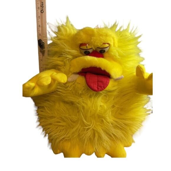 Yanjee Furbles Monster Green Red Hand Puppet Monster Plush Stuffed Animal Toy - Picture 9 of 9